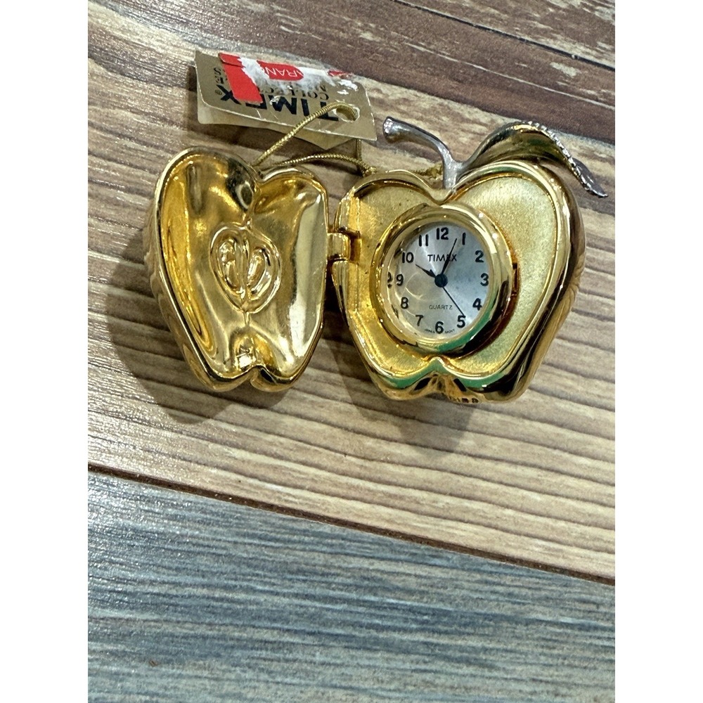 Timex Golden Apple Mini Clock Japan Movements with China Case Not Tested